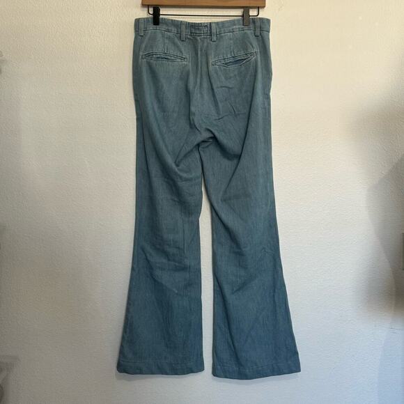 Current Elliot High‎ Rise Wide Leg Denim Jean Trousers Size 29 - Picture 3 of 11